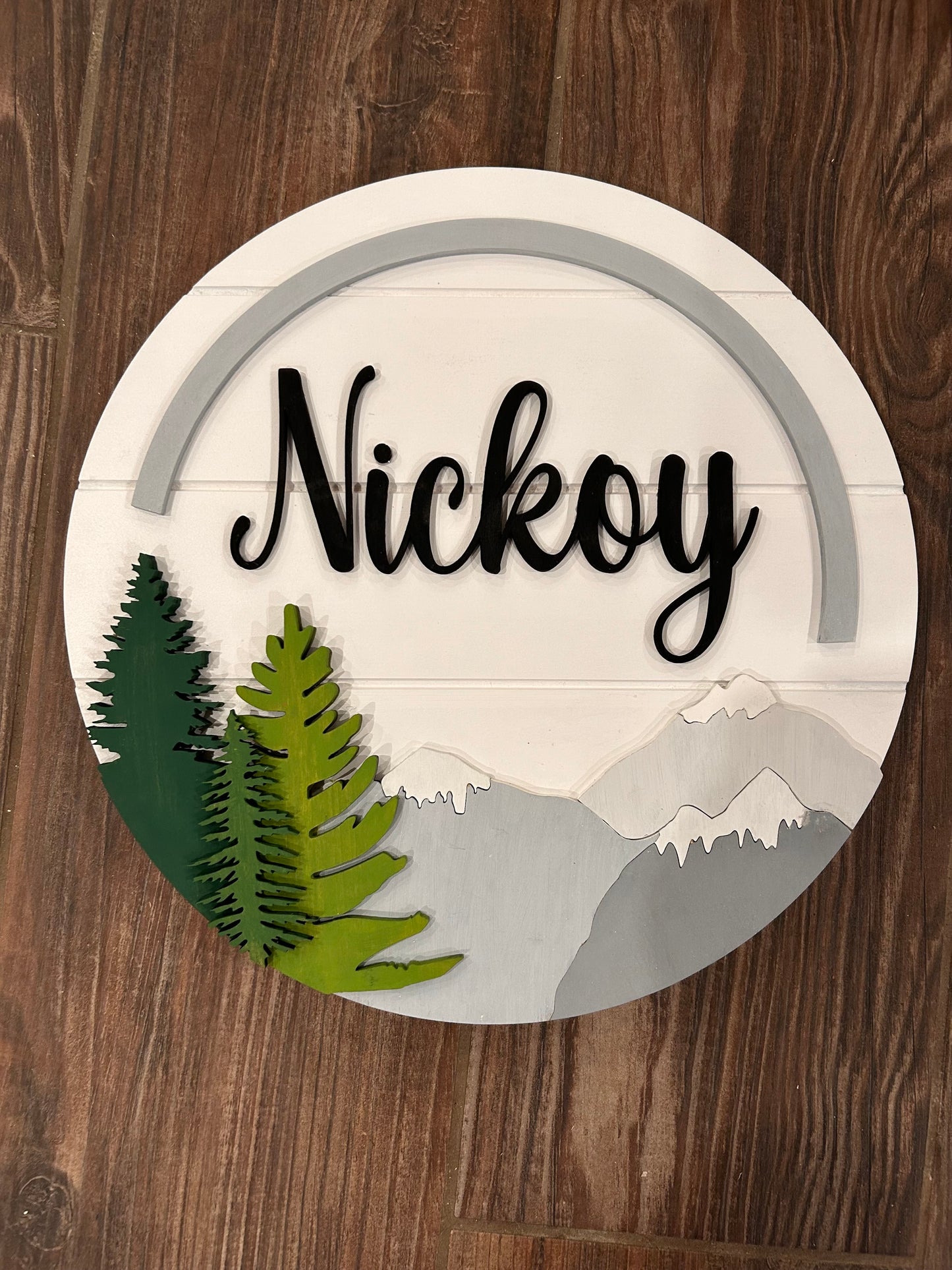Children's Woodland Sign Painted