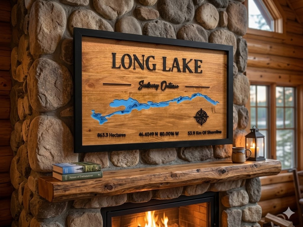 Framed Lake Signs