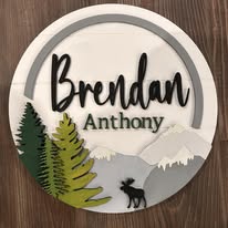 Children's Woodland Sign Painted