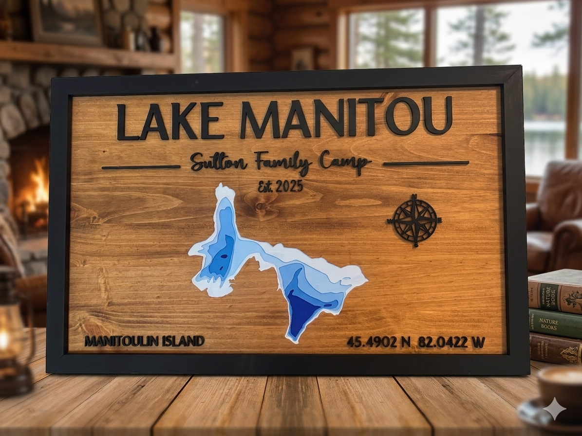 Framed Lake Signs