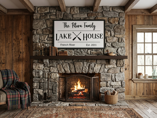 Painted Lake House Signs