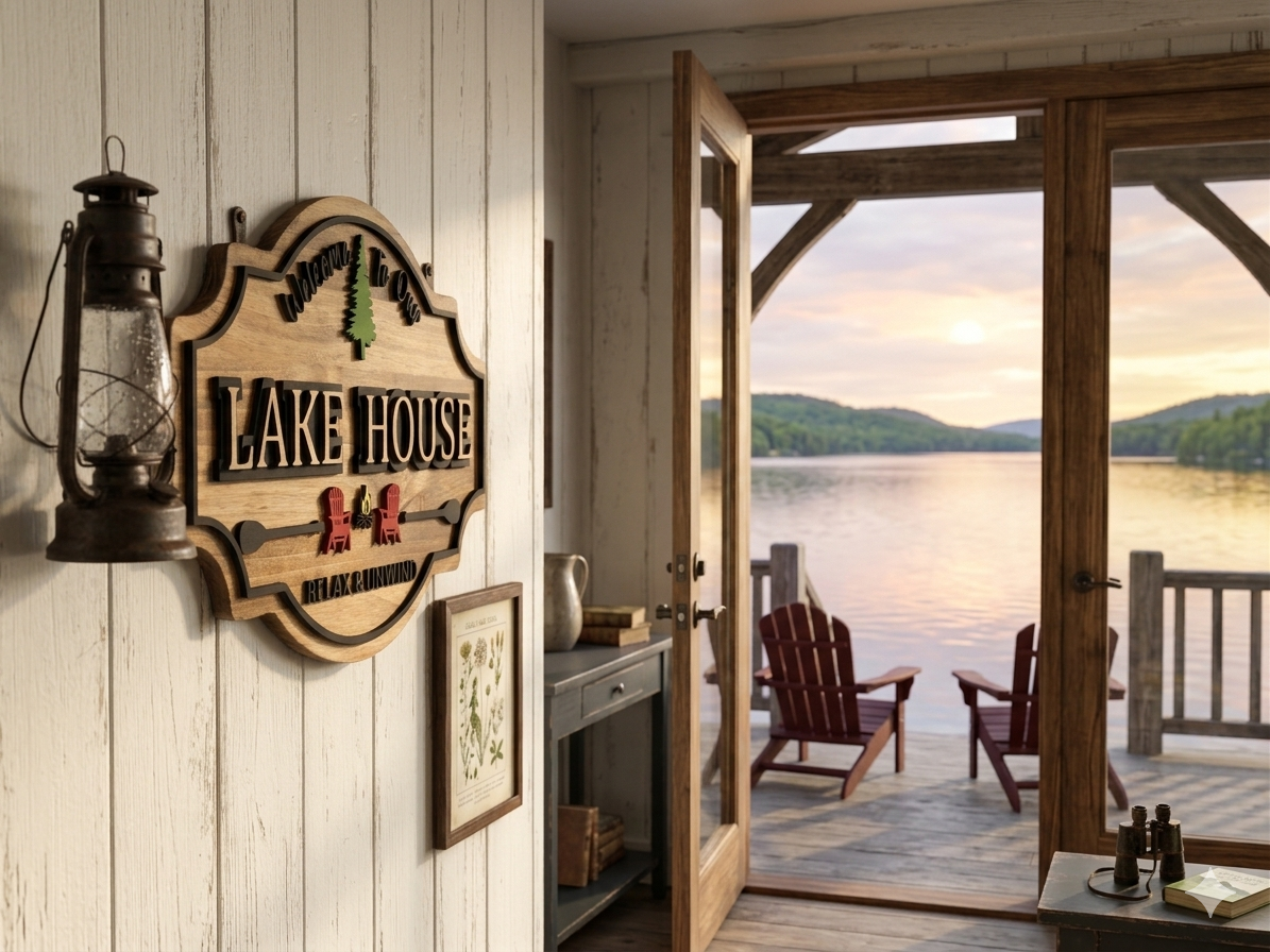 Lake House signs